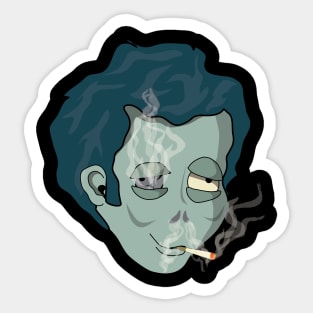 Smoking Zombie Sticker